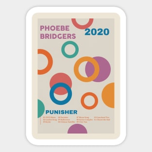Phoebe Bridgers Punisher Tracklist Sticker